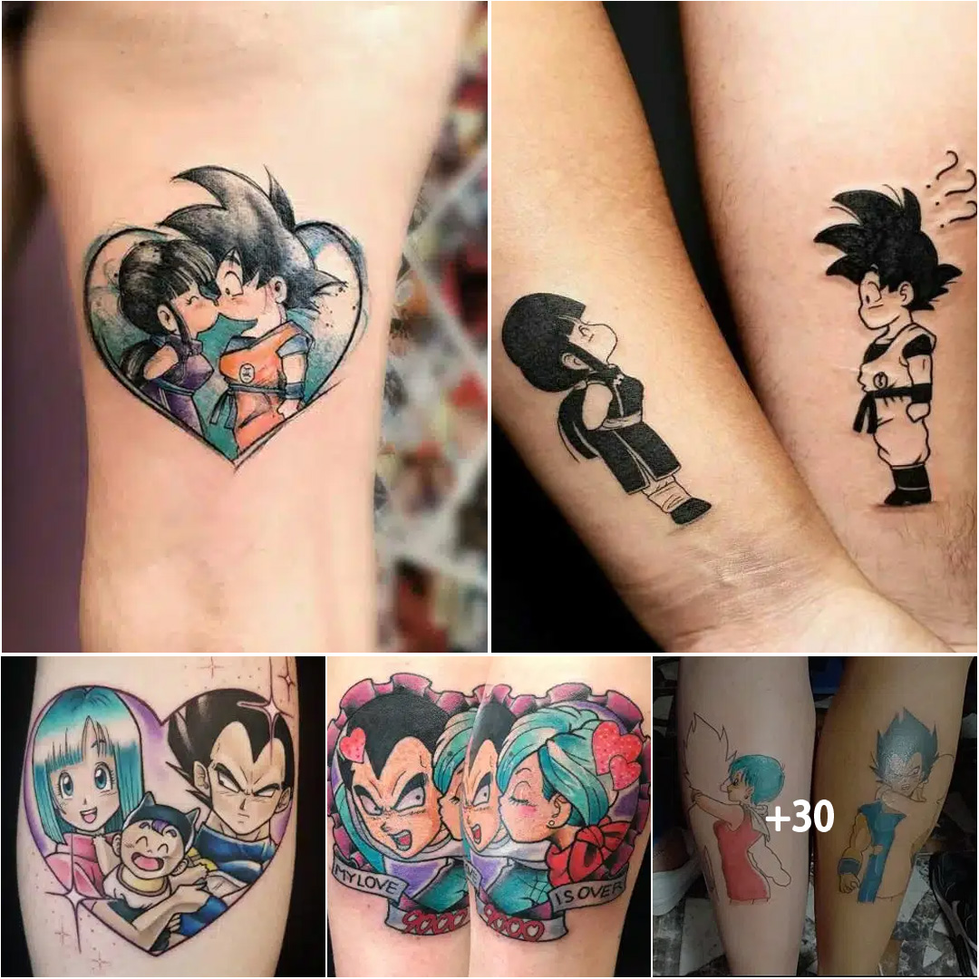 tatuaje de Dragon Ball para parejas, extrañamente lindo