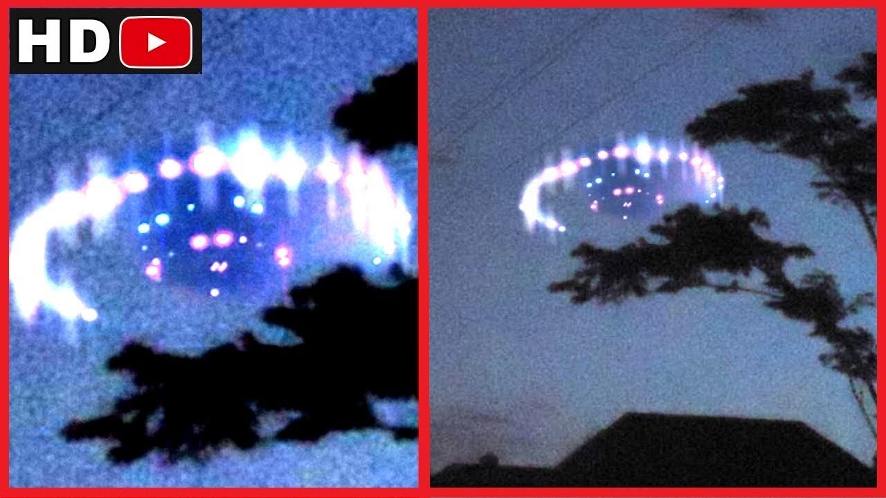 A giant UFO emitting a lot of strange light was captured by a resident while walking (VIDEO)